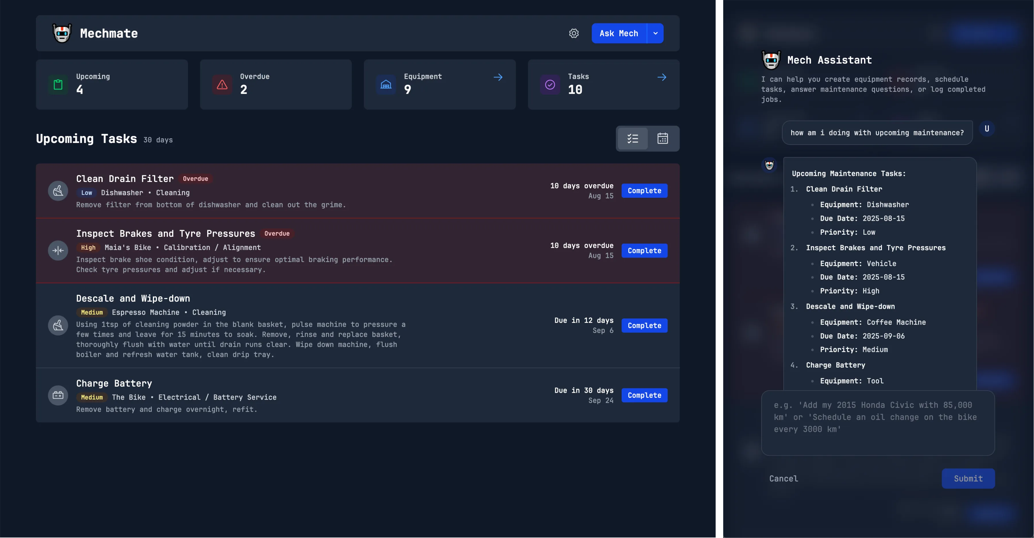 screenshot of a web application